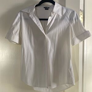 Theory Button Up Short Sleeve Top
